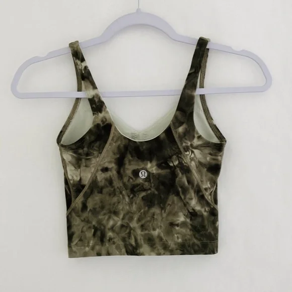 Lululemon Athletica Align Tank Diamond Dye Light Sage Army Green Dark Olive - Picture 4 of 5